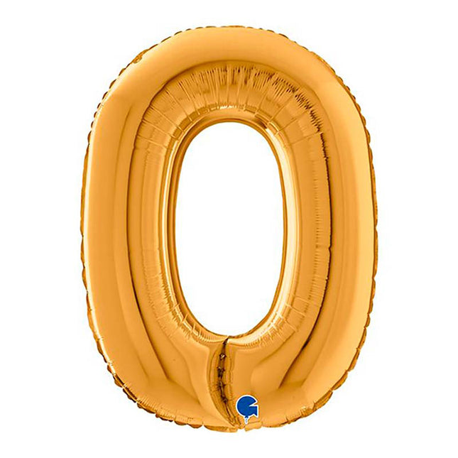 Riesenbuchstabe Folienballon 26"/66cm | Gold #O