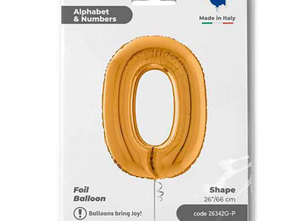 Riesenbuchstabe Folienballon 26"/66cm | Gold #O