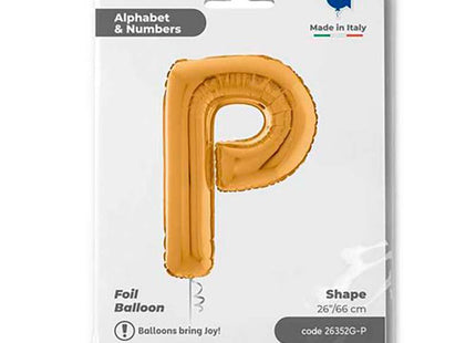 Riesenbuchstabe Folienballon 26"/66cm | Gold #P