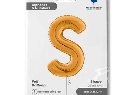 Riesenbuchstabe Folienballon 26"/66cm | Gold #S
