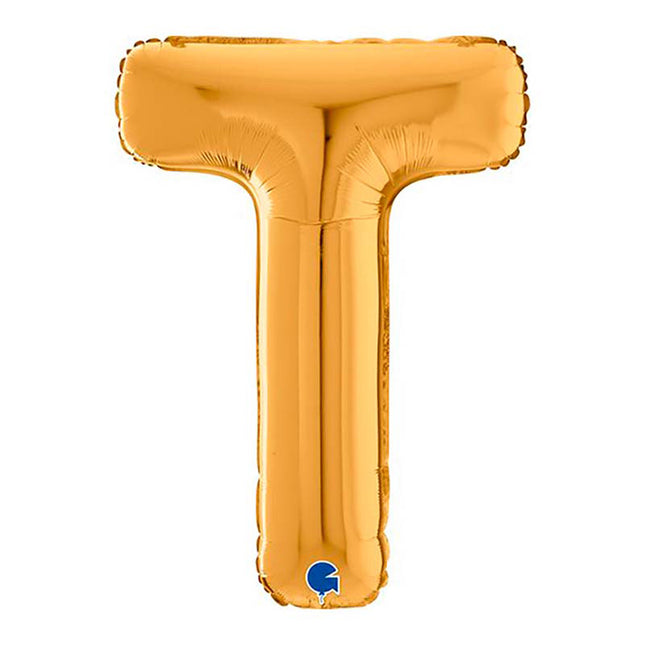 Riesenbuchstabe Folienballon 26"/66cm | Gold #T