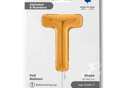 Riesenbuchstabe Folienballon 26"/66cm | Gold #T