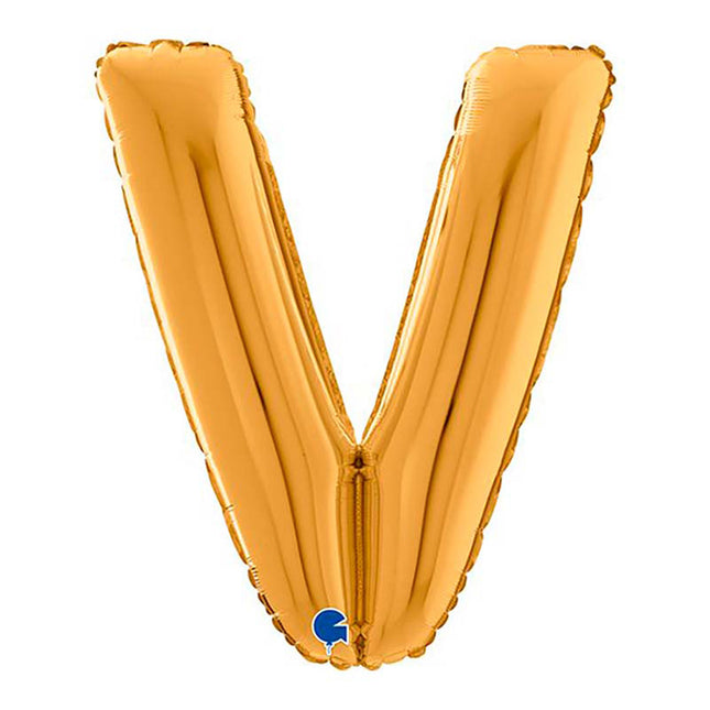 Riesenbuchstabe Folienballon 26"/66cm | Gold #V