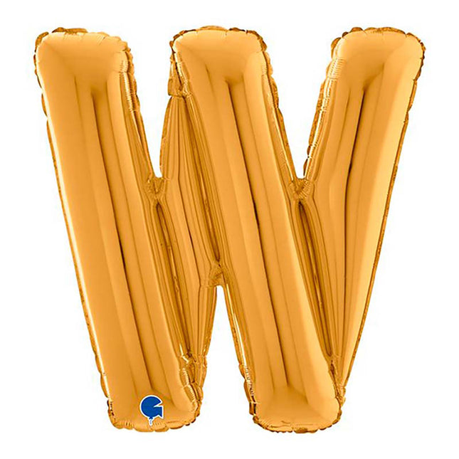 Riesenbuchstabe Folienballon 26"/66cm | Gold #W