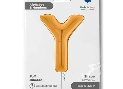 Riesenbuchstabe Folienballon 26"/66cm | Gold #Y