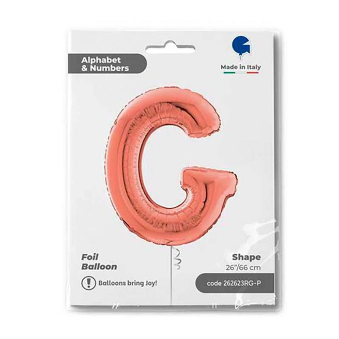 Riesenbuchstabe Folienballon 26"/66cm | Rosegold #G