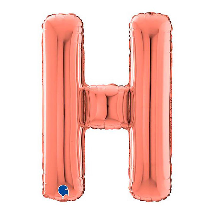 Riesenbuchstabe Folienballon 26"/66cm | Rosegold #H