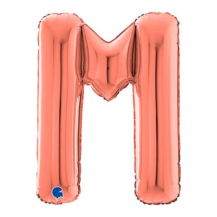 Riesenbuchstabe Folienballon 26"/66cm | Rosegold #M