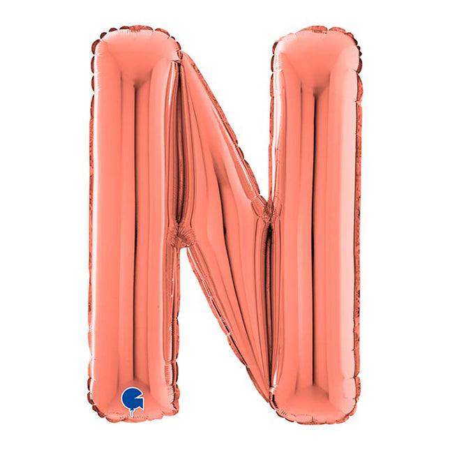 Riesenbuchstabe Folienballon 26"/66cm | Rosegold #N