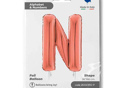 Riesenbuchstabe Folienballon 26"/66cm | Rosegold #N
