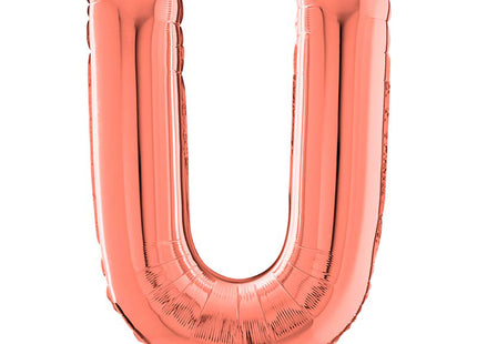 Riesenbuchstabe Folienballon 26"/66cm | Rosegold #U