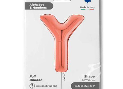Riesenbuchstabe Folienballon 26"/66cm | Rosegold #Y