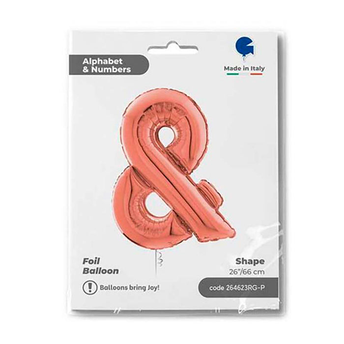 Riesenbuchstabe Folienballon 26"/66cm | Rosegold #&