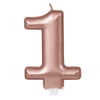 Kerzenzahl 1 Rosegold