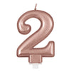 Kerzenzahl 2 Rosegold