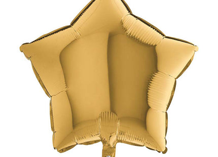 18"/Ø46cm Folienballon Lose - Uni Stern | Gold