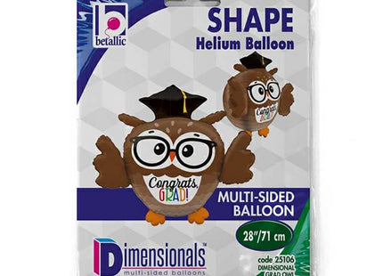 ABC Shape Congrats Grad Eule 3D 28" 71 cm