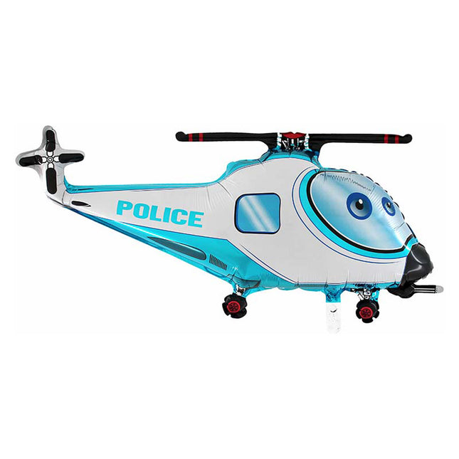 37" Shape Folienballon Lose - Hubschrauber Polizei | HFE