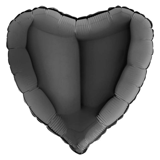 Uni 18 Herz ca. 46 cm ø Schwarz