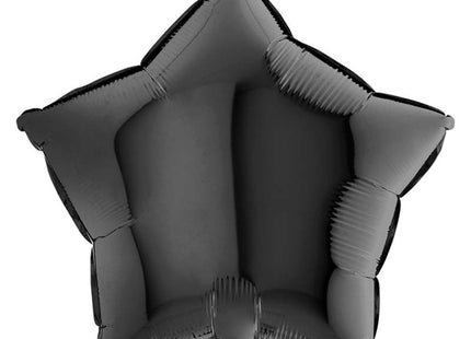 18"/Ø46cm Folienballon Lose - Uni Stern | Schwarz