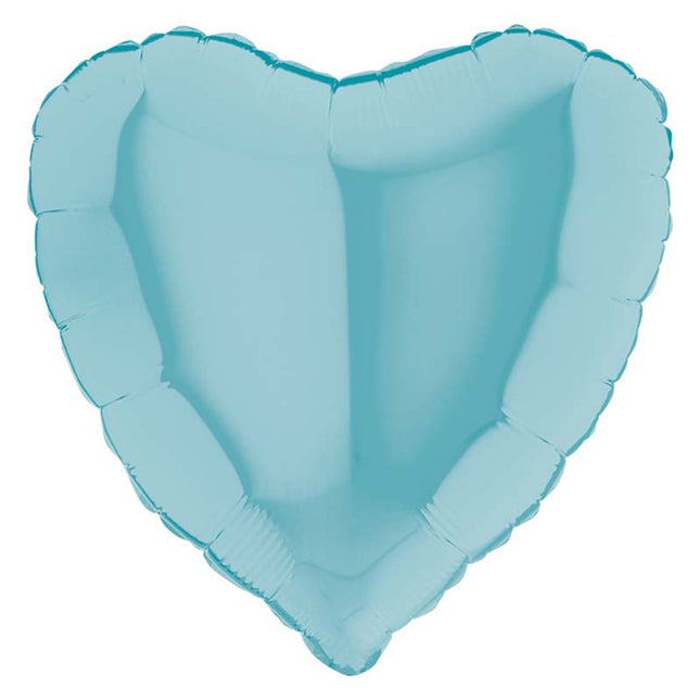 Uni 18 Herz ca. 46 cm ø Pastel blue