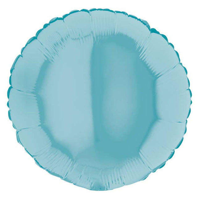 Folienballon Lose - Uni Rund ø 46 cm | Pastel Blue