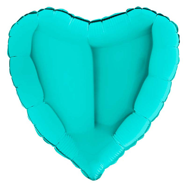 18"/Ø46cm Folienballon Lose - Uni Herz | Tiffany