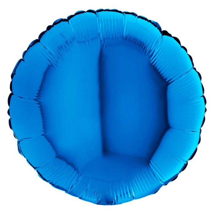Folienballon Lose - Uni Rund ø 46 cm | Blau