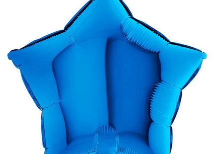 18"/Ø46cm Folienballon Lose - Uni Stern | Blau