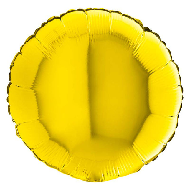 Folienballon Lose - Uni Rund ø 46 cm | Gelb