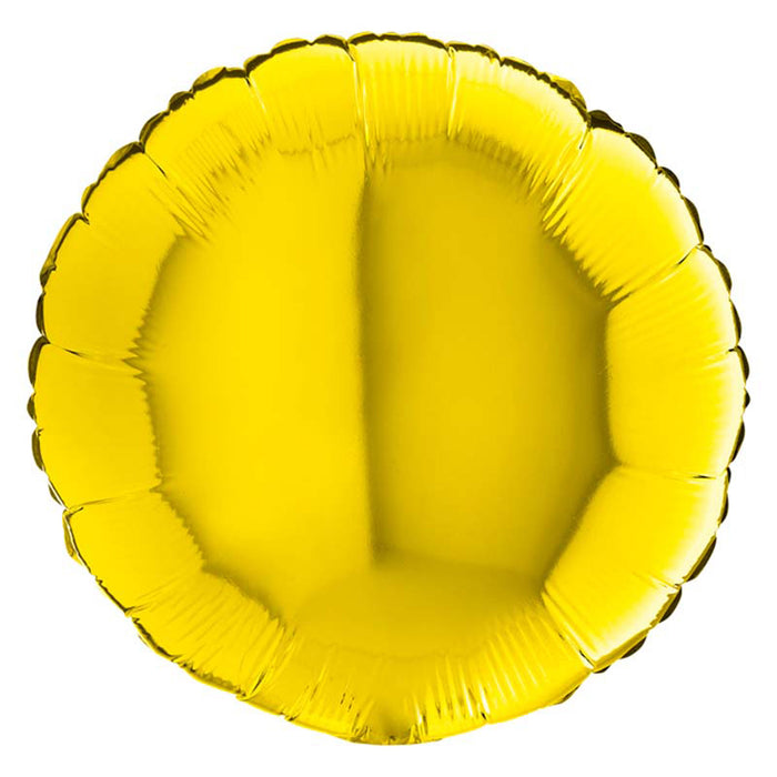 Folienballon Lose - Uni Rund ø 46 cm | Gelb