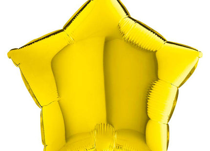 18"/Ø46cm Folienballon Lose - Uni Stern | Gelb