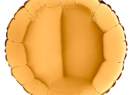 18"/Ø46cm Folienballon Lose - Uni Rund | Gold