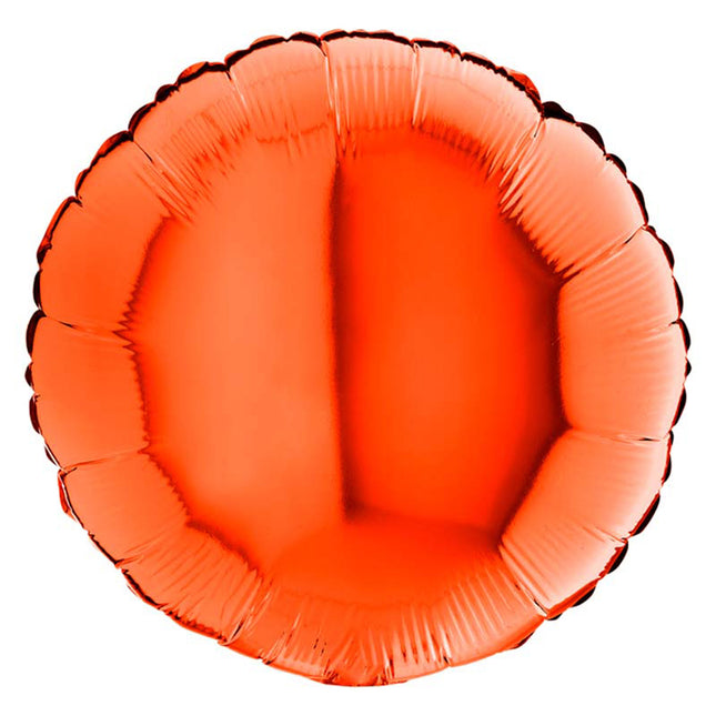 Folienballon Lose - Uni Rund ø 46 cm | Orange
