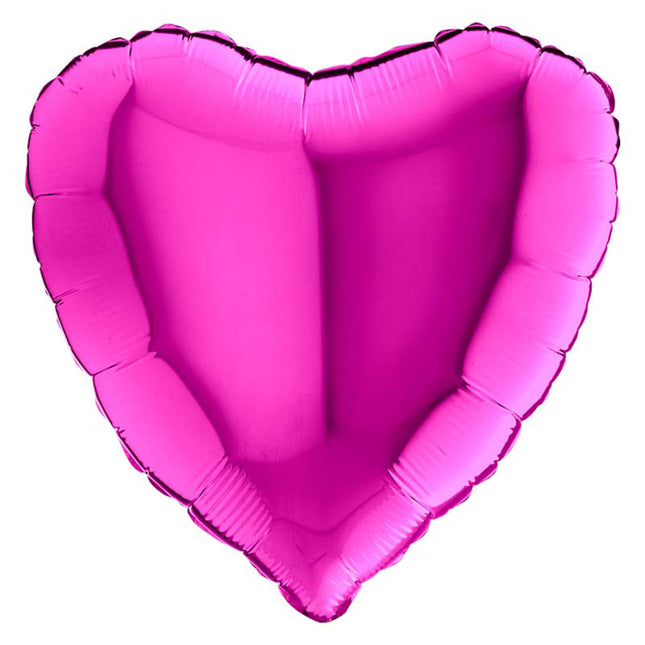 18"/Ø46cm Folienballon Lose - Uni Herz | Purple