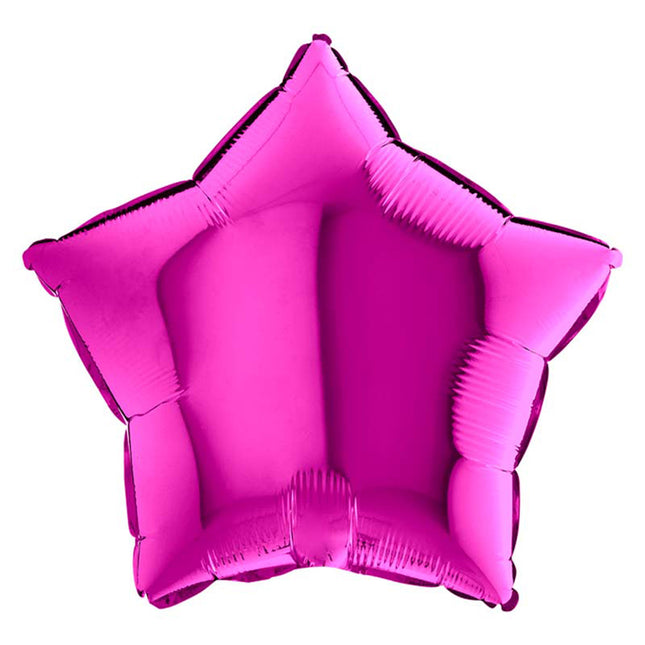 18"/Ø46cm Folienballon Lose - Uni Stern | Purple