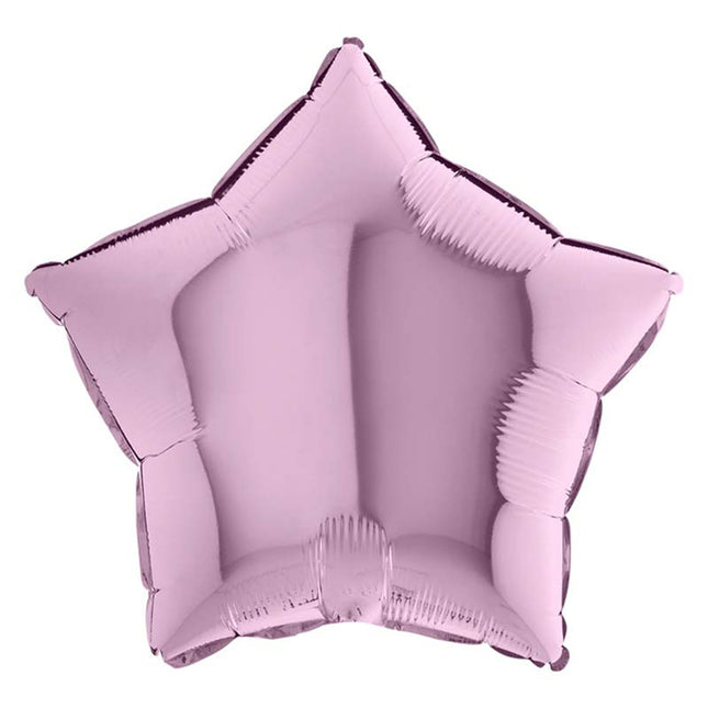 18"/Ø46cm Folienballon Lose - Uni Stern | Flieder