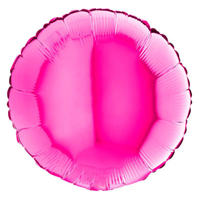 Folienballon Lose - Uni Rund ø 46 cm | Magenta