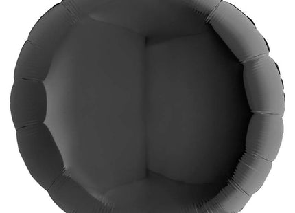 36"/Ø91cm Folienballon Lose - Uni Rund | Schwarz