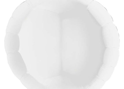 36"/Ø91cm Folienballon Lose - Uni Rund | Weiß