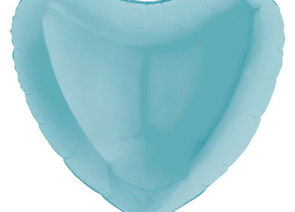 36"/Ø91cm Folienballon Lose - Uni Herz | Pastel Blue