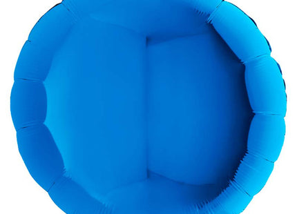 36"/Ø91cm Folienballon Lose - Uni Rund | Blau