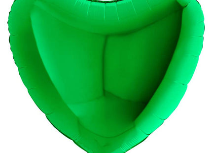 36"/Ø91cm Folienballon Lose - Uni Herz | Grün