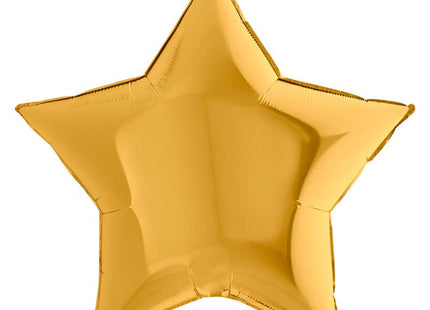 36"/Ø91cm Folienballon Lose - Uni Stern | Gold 5