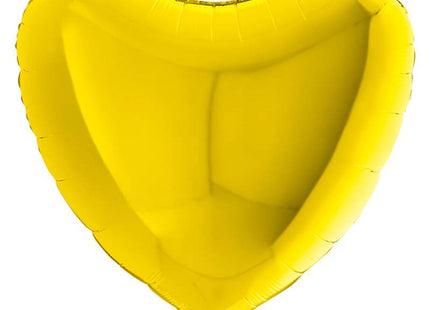 36"/Ø91cm Folienballon Lose - Uni Herz | Gelb