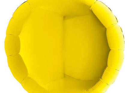 36"/Ø91cm Folienballon Lose - Uni Rund | Gelb