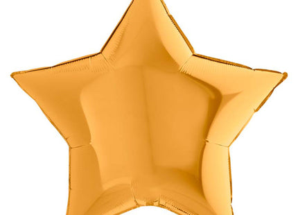 36"/Ø91cm Folienballon Lose - Uni Stern | Gold