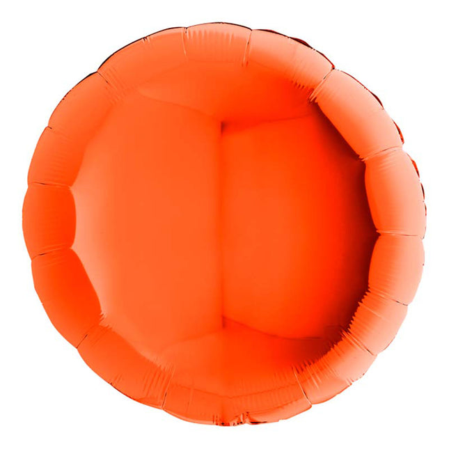 36"/Ø91cm Folienballon Lose - Uni Rund | Orange
