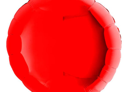 36"/Ø91cm Folienballon Lose - Uni Rund | Rot