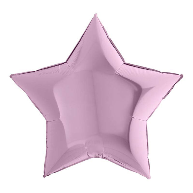 36"/Ø91cm Folienballon Lose - Uni Stern | Flieder
